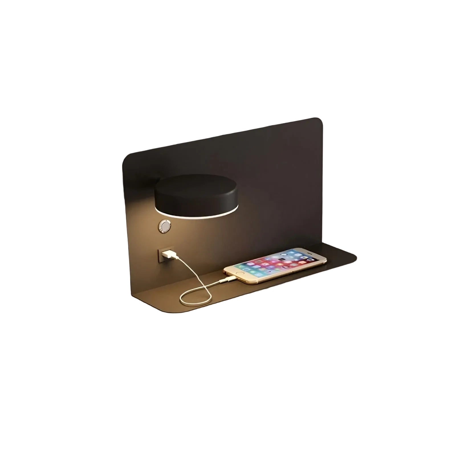 Wandlamp met USB-oplader en Schakelaar voor Slaapkamer 0