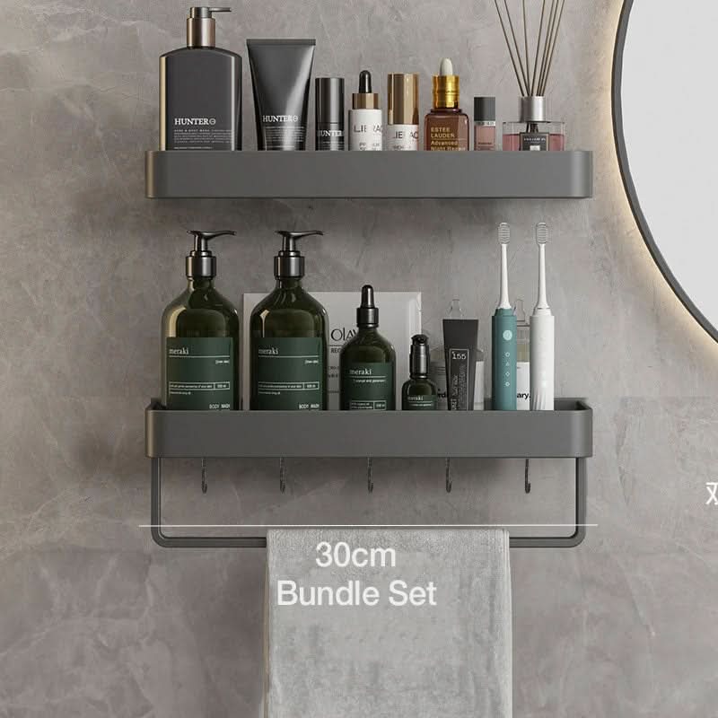 Wandplank voor Badkamer met Handdoekenrek 11