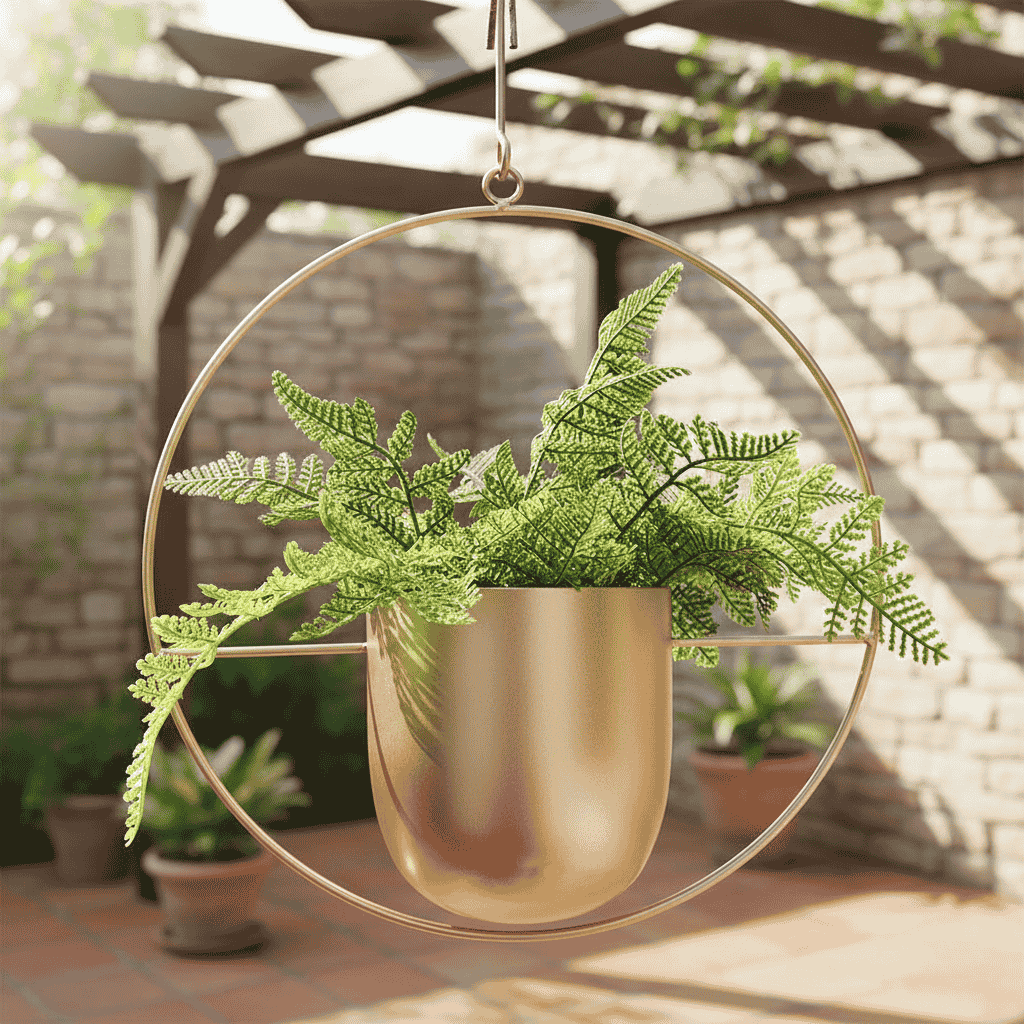 Wandplantenhanger Minimalistisch met Verstelbare Ketting 0
