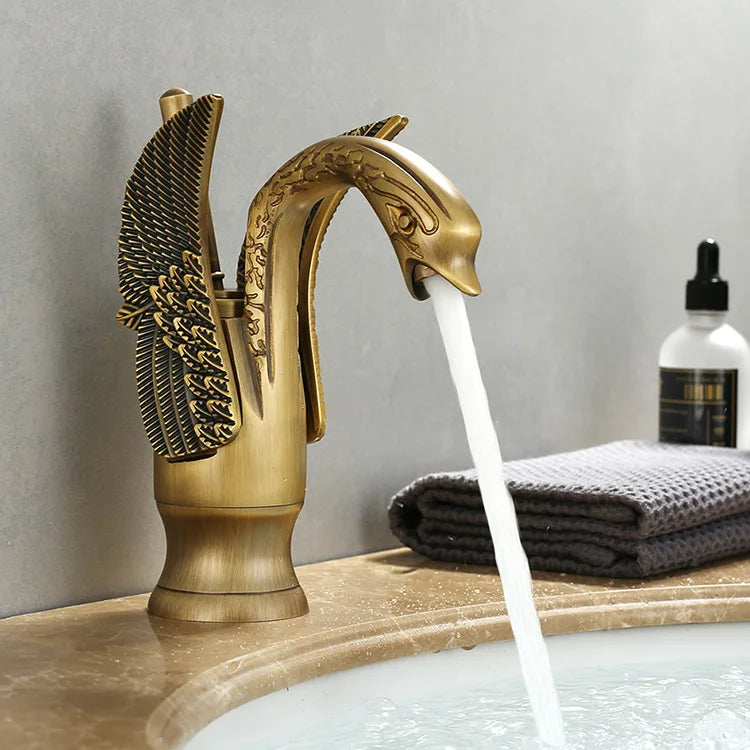 Wastafelkraan Gouden Design met Enkele Handgreep 7
