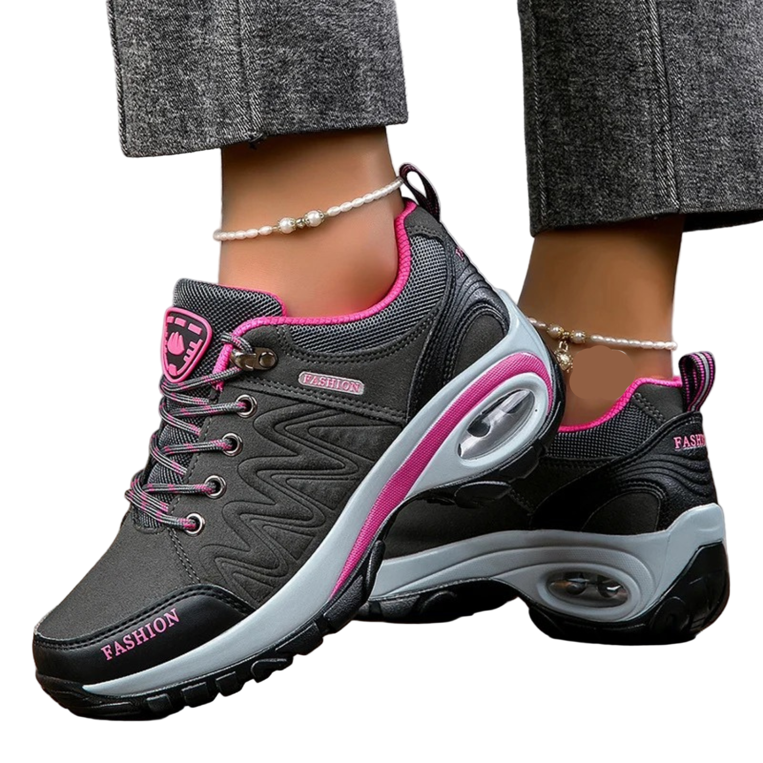 Waterdichte wandelschoenen voor dames in een kleurrijk design. 0