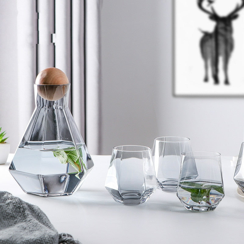 Waterkan Set met Bijpassende Bekers voor Koud en Warm Water 1