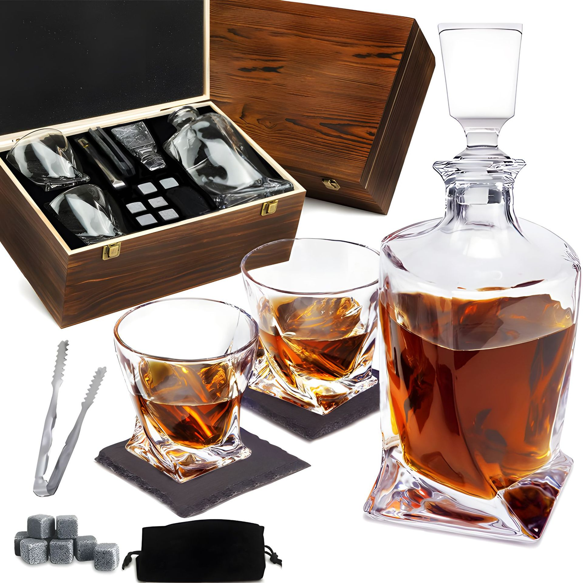 Whiskyset met Karaf en Glazen voor de Ware Kenner 0