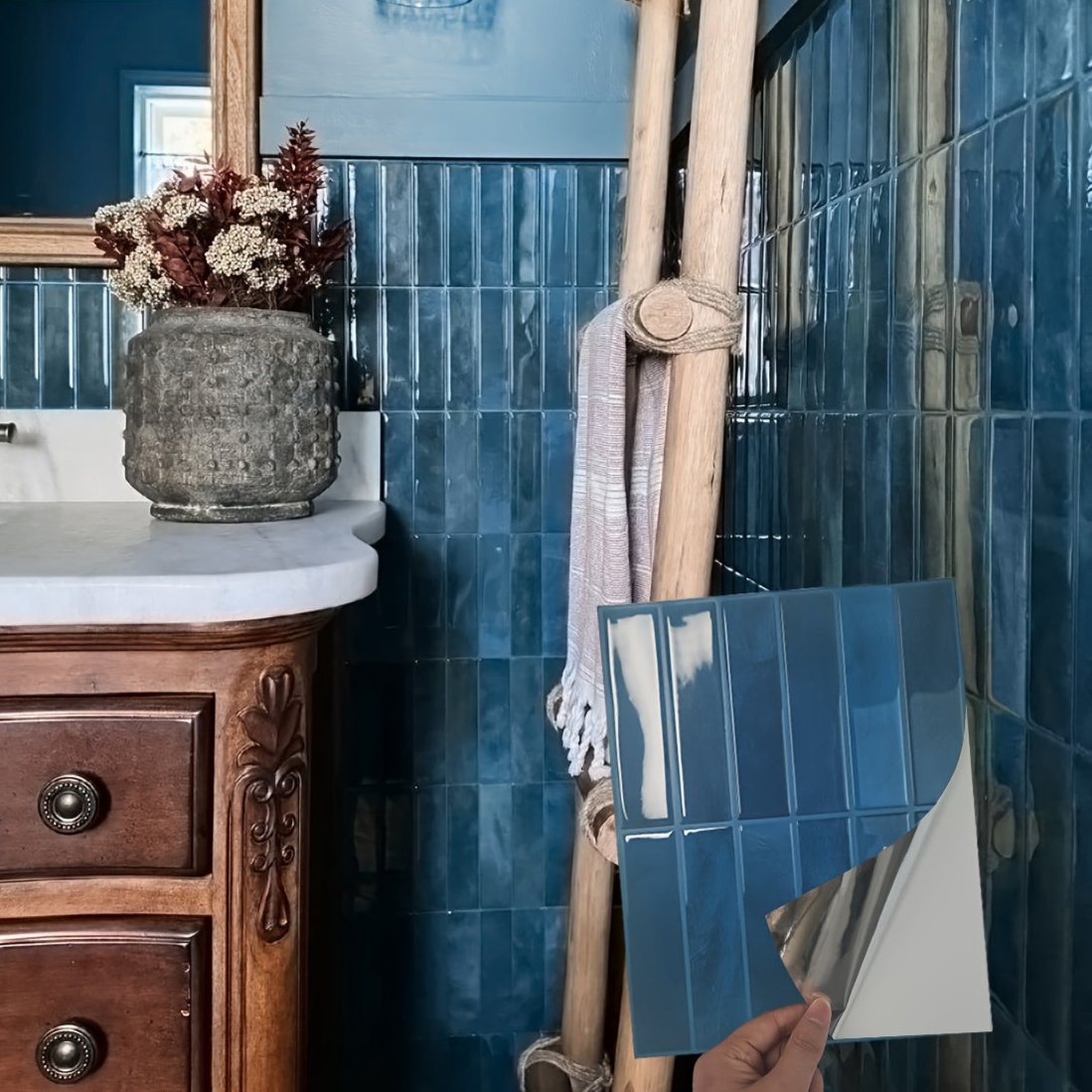 Zelfklevende 3D Muurtegels voor Keuken en Badkamer 7