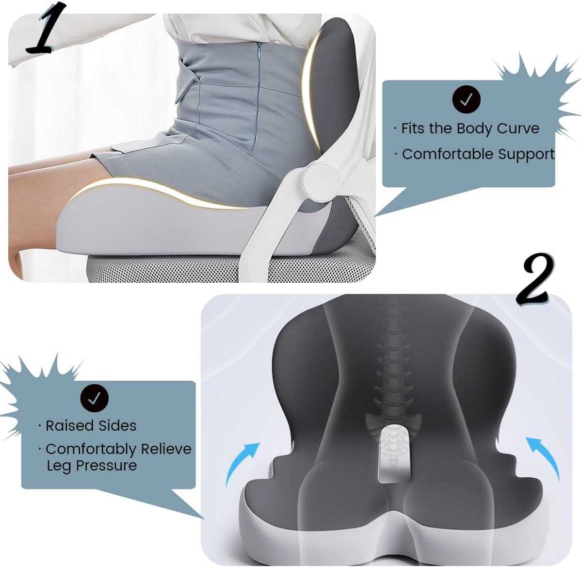 Zitkussen Ergonomisch Comfort voor Gezonde Zithouding 5