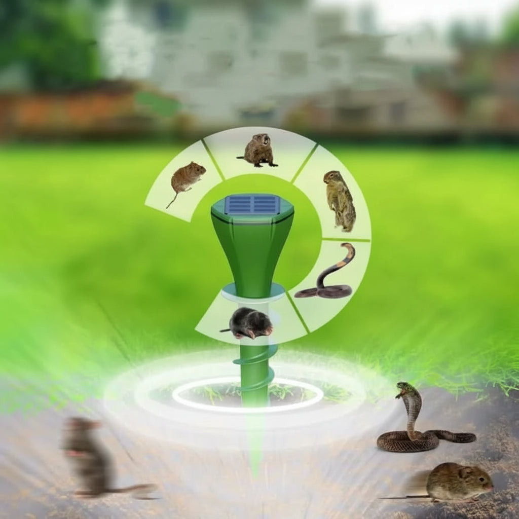 Zonne-energie Mollenverjager met Trillingen 4