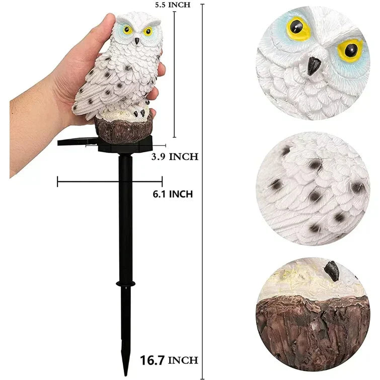 Zonne-energie Tuinlamp Uilendesign LED 8