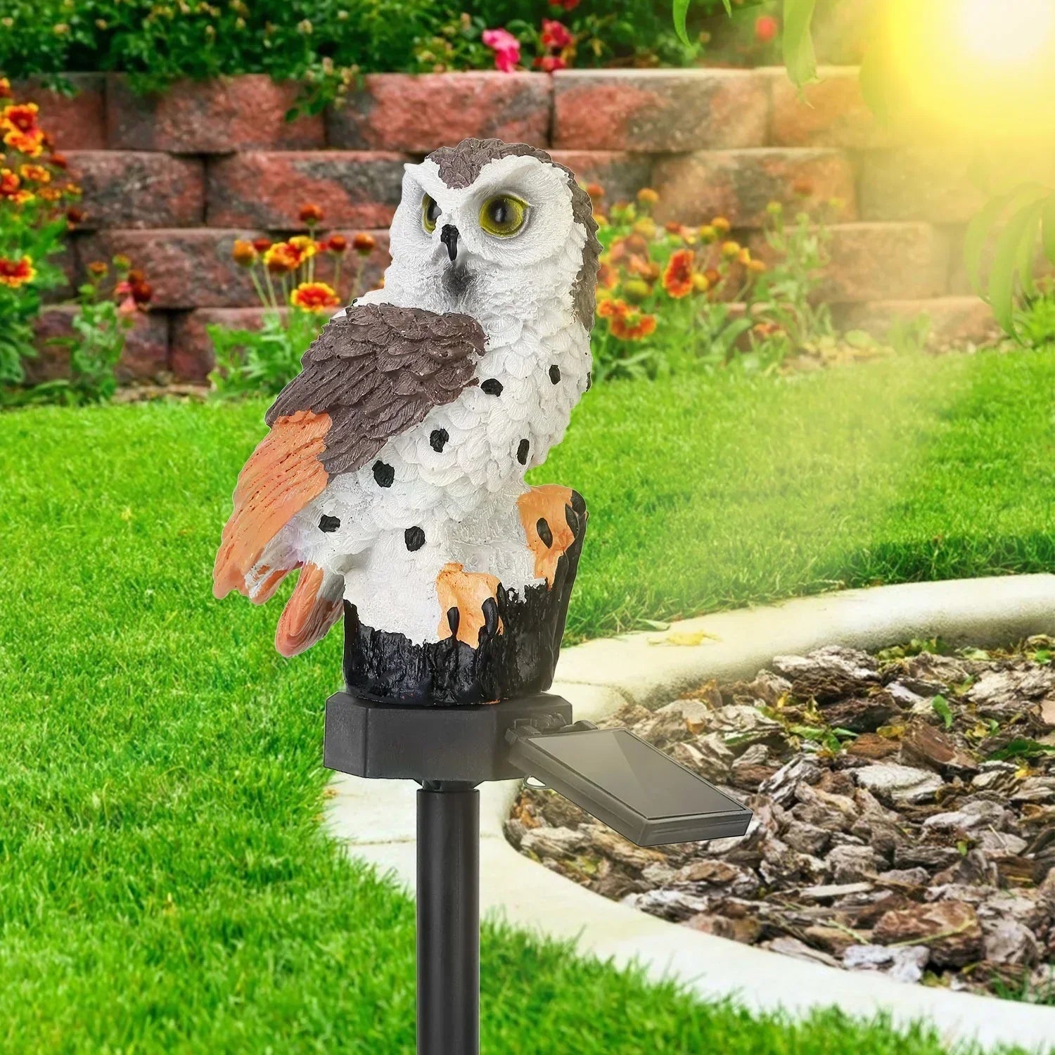 Zonne-energie Tuinlamp Uilendesign LED 9