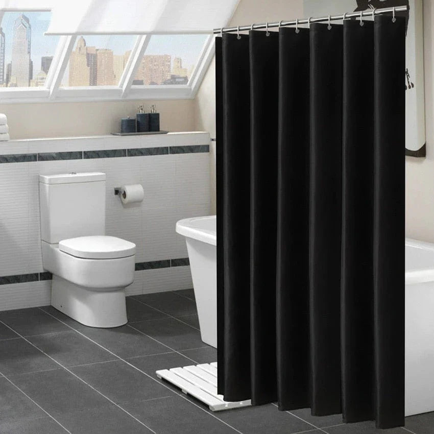 Zwart Douchegordijn Modern Voor Badkamer Decoratie 0