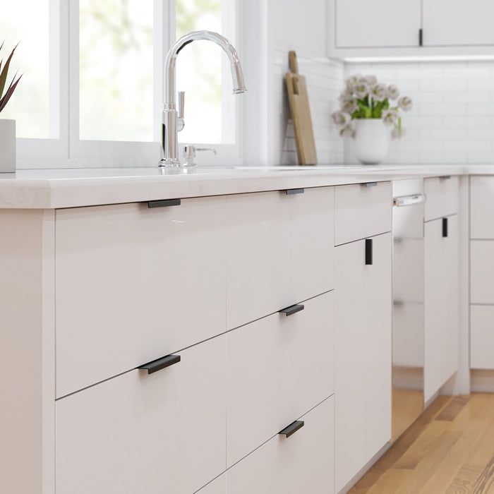 Zwarte Handgrepen Keukenkasten Vingerrand Stijl Modern Design 1