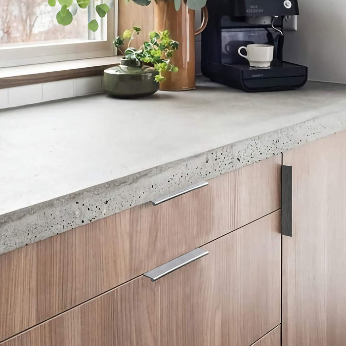 Zwarte Handgrepen Keukenkasten Vingerrand Stijl Modern Design 11