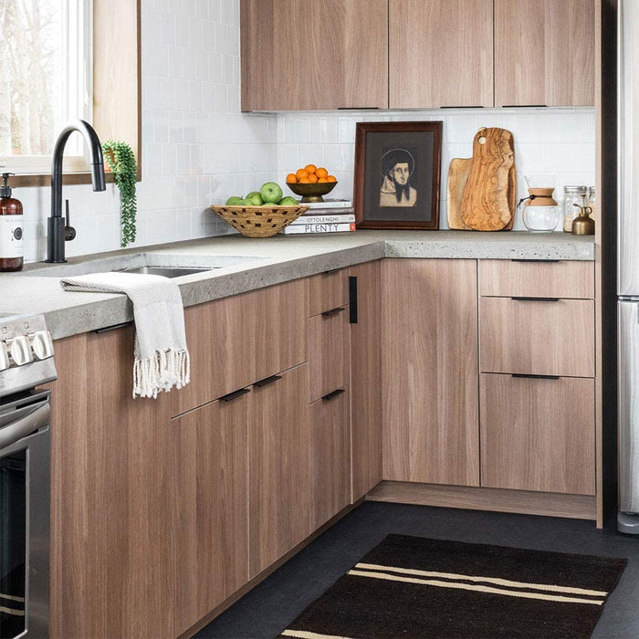 Zwarte Handgrepen Keukenkasten Vingerrand Stijl Modern Design 18