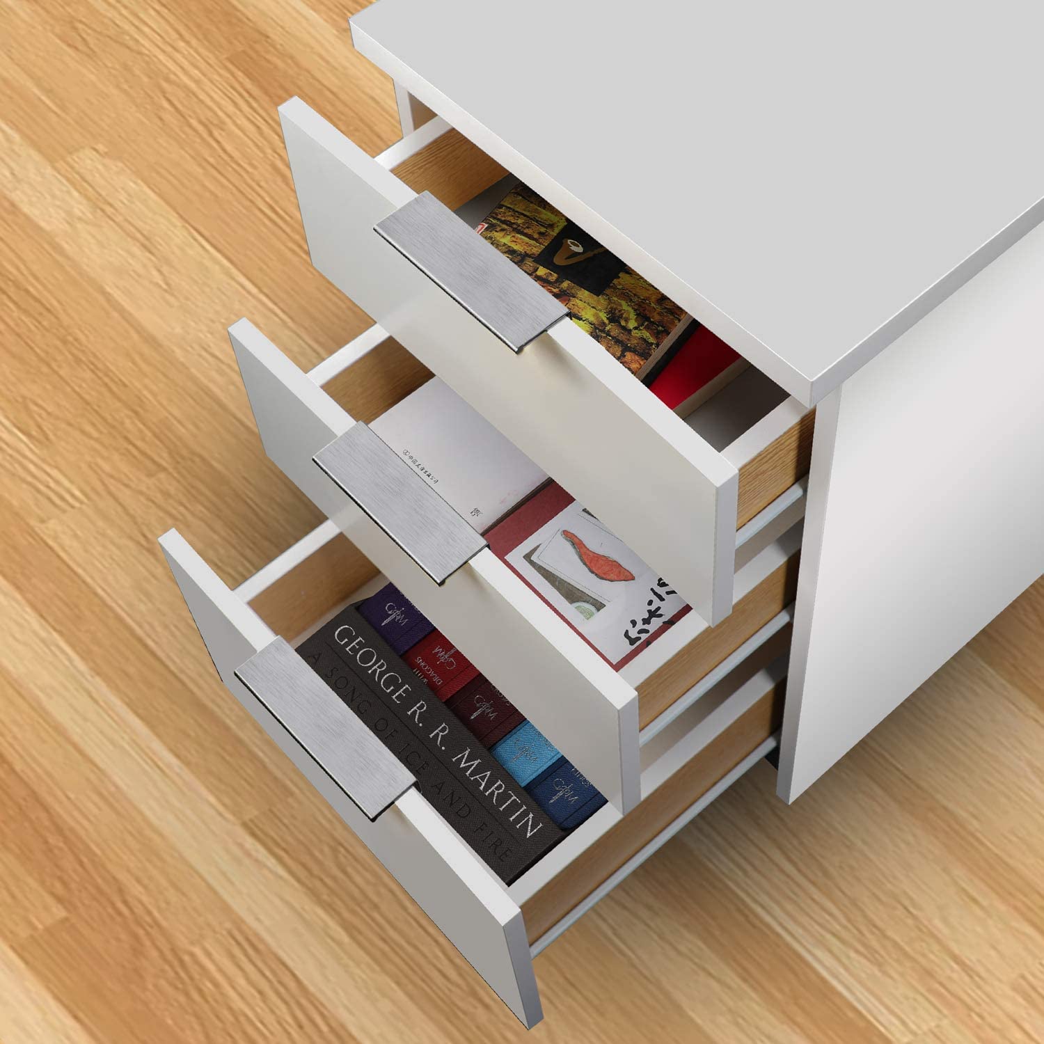 Zwarte Handgrepen Keukenkasten Vingerrand Stijl Modern Design 22