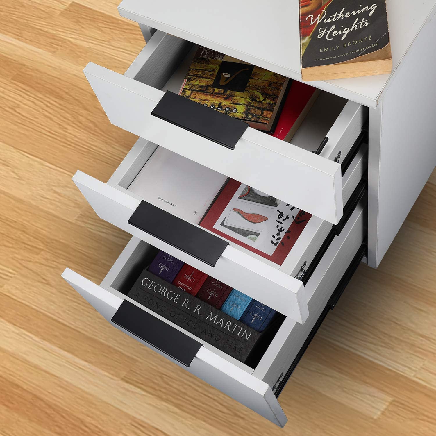 Zwarte Handgrepen Keukenkasten Vingerrand Stijl Modern Design 3