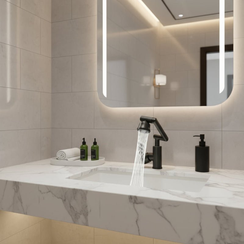 Zwarte Keukenkraan met 360° Robotarm en Dubbele Waterstraal voor Keuken en Badkamer 1