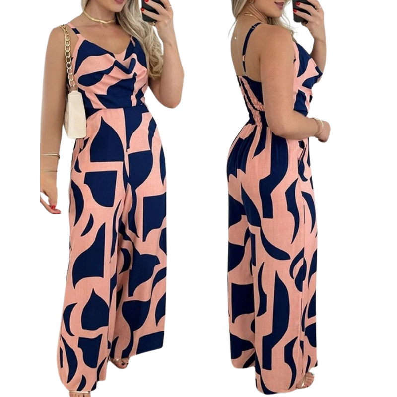 Jumpsuits met wijde pijpen en V-hals