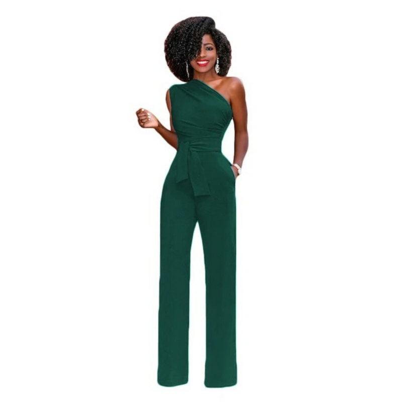 Bodycon-jumpsuit met één schouder