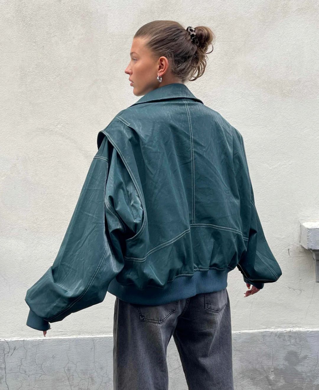 Variant image for Heren Bomberjack Zwart Oversized Hittebestendig Casual-4
