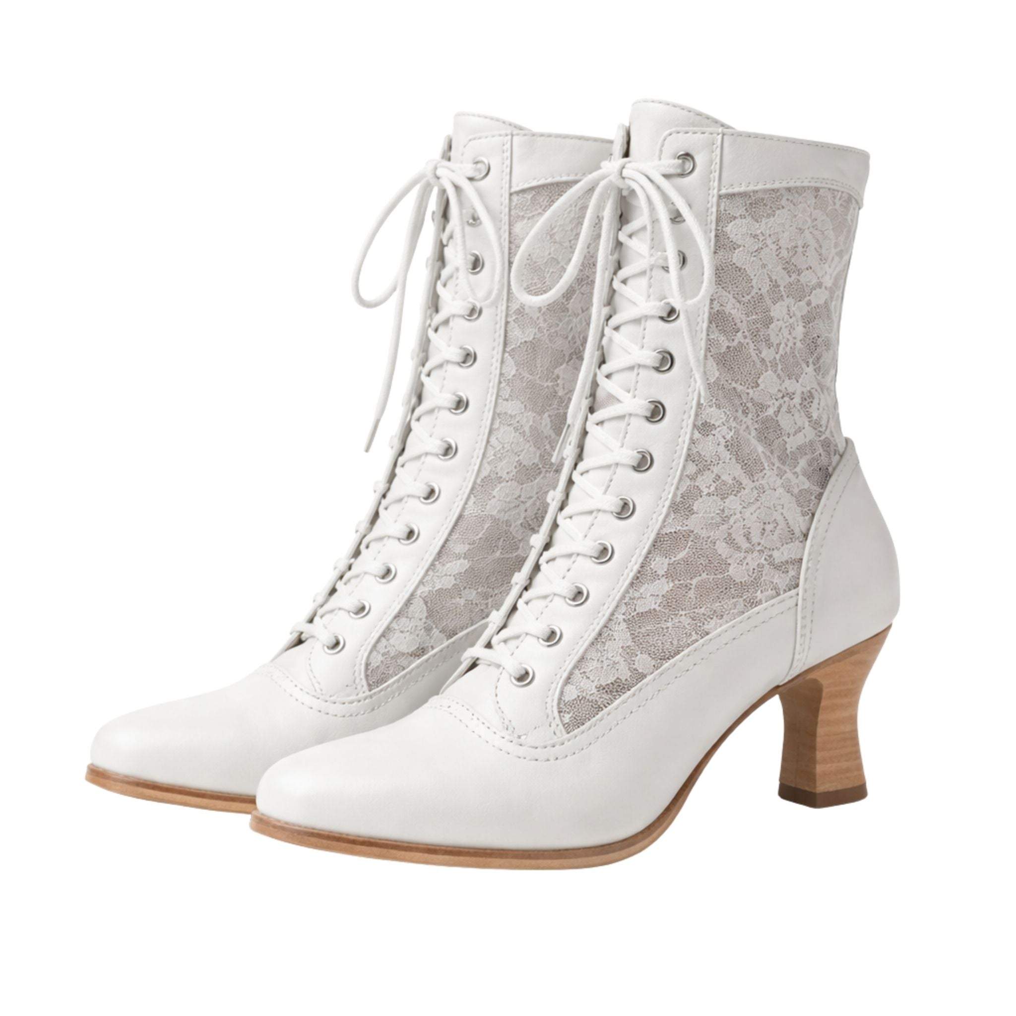 Dames Enkellaarsjes Vintage Stijl Met Verfijnde Details
