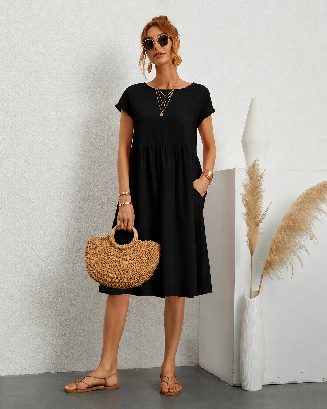 Moderne Jurk Dames Tijdloos Elegant Design