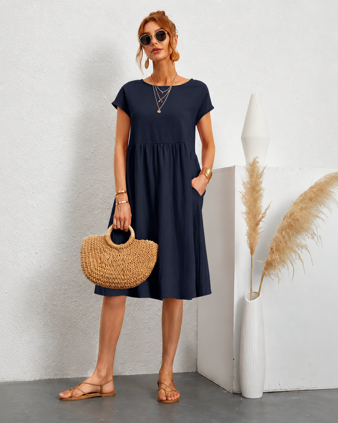 Moderne Jurk Dames Tijdloos Elegant Design