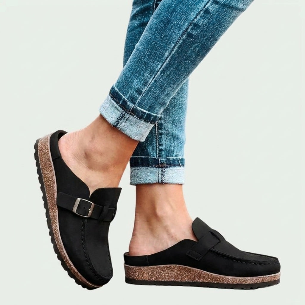 Dames Mules Retro Comfortabel Suède Stijl