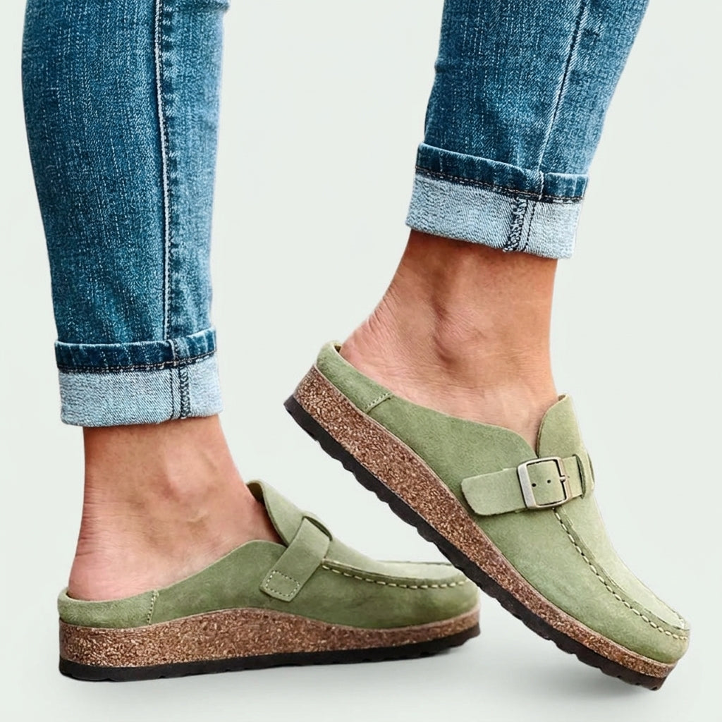 Dames Mules Retro Comfortabel Suède Stijl