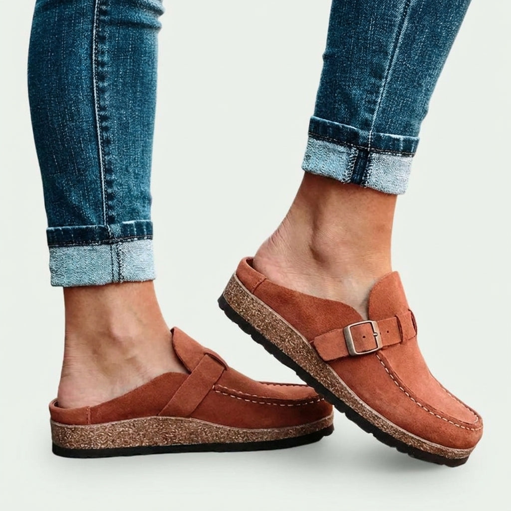Dames Mules Retro Comfortabel Suède Stijl