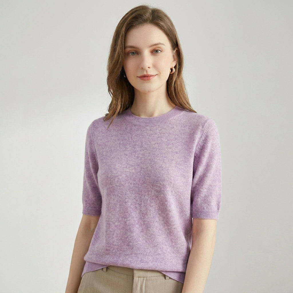 Dames Trui Korte Mouw O-Hals Tijdloos Design