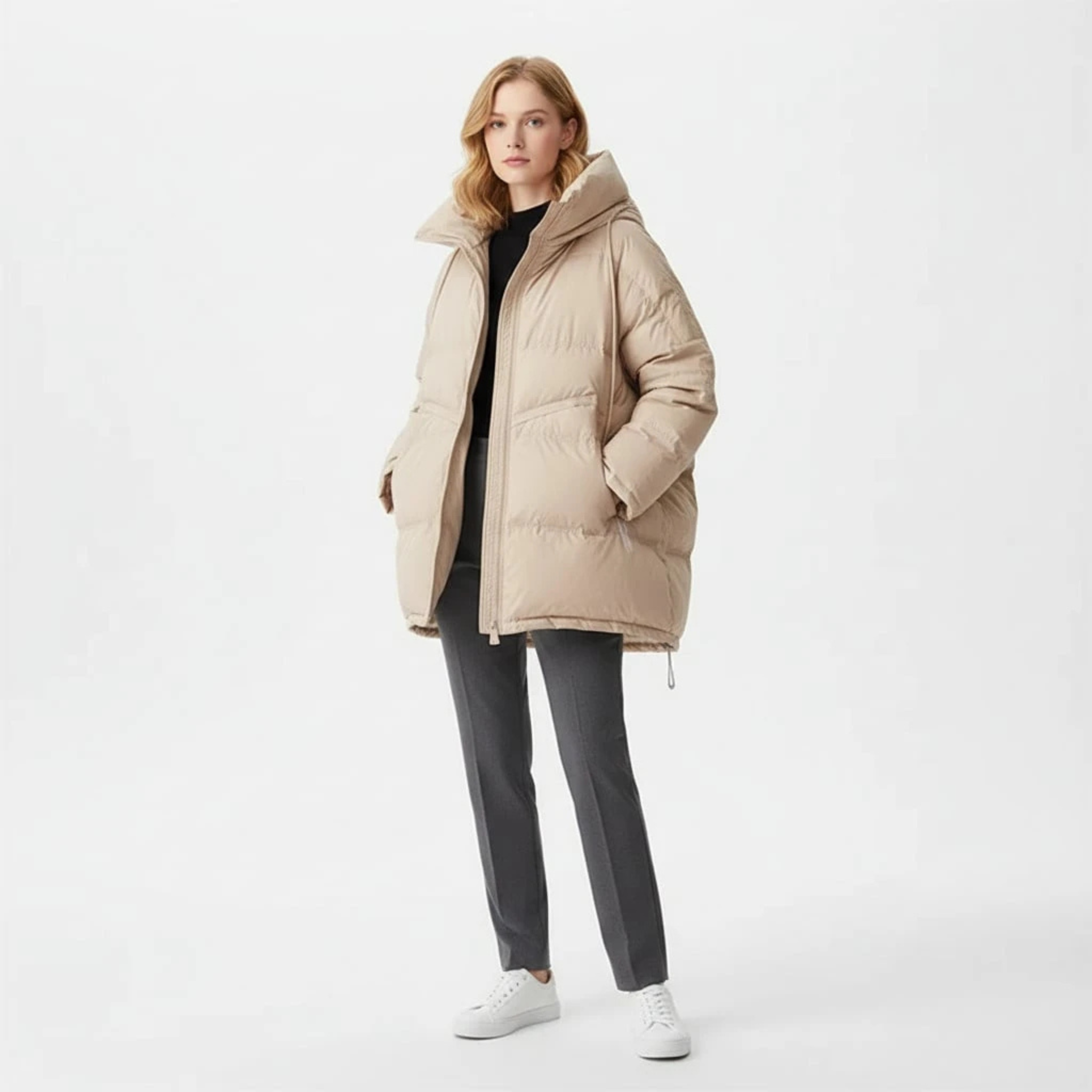 Dames Winter Parka Met Capuchon Casual Losse Pasvorm