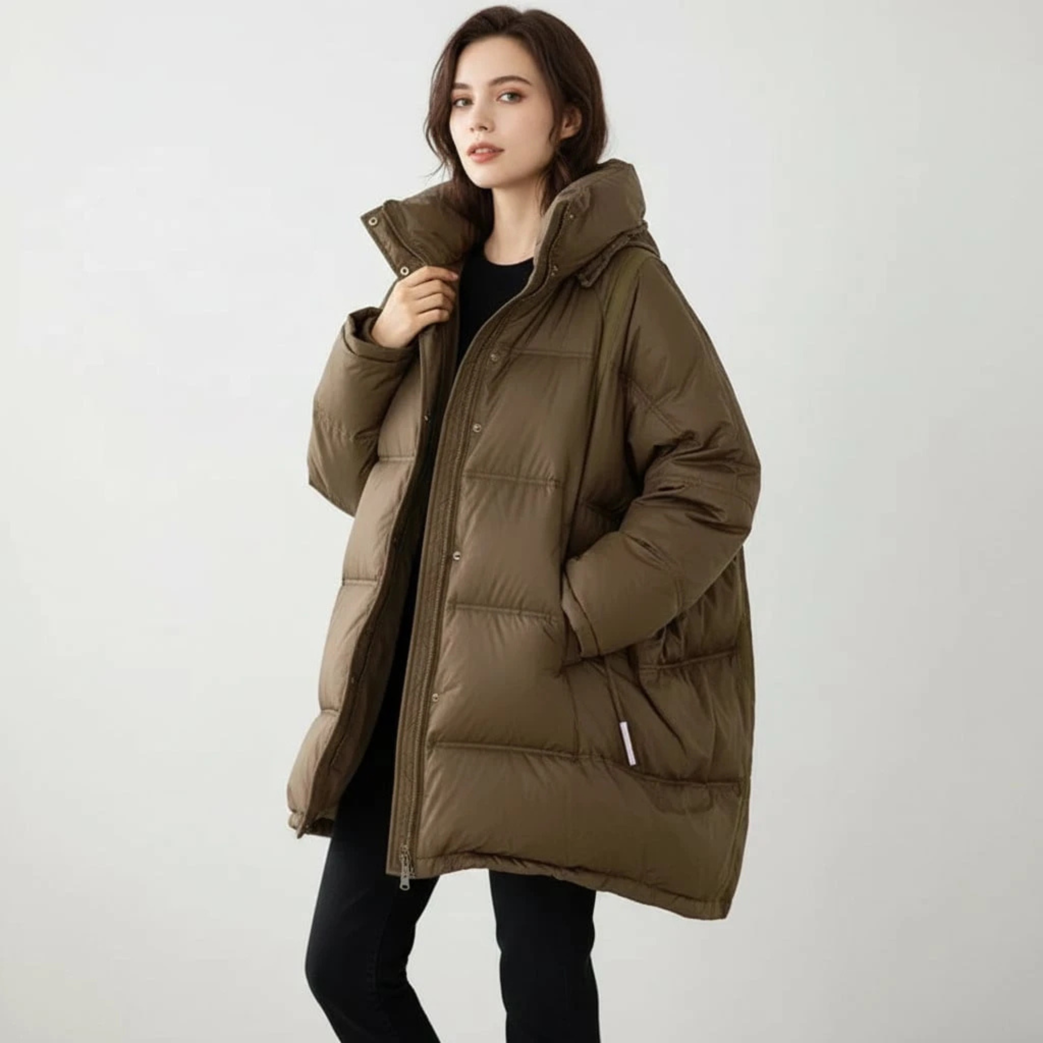 Dames Winter Parka Met Capuchon Casual Losse Pasvorm