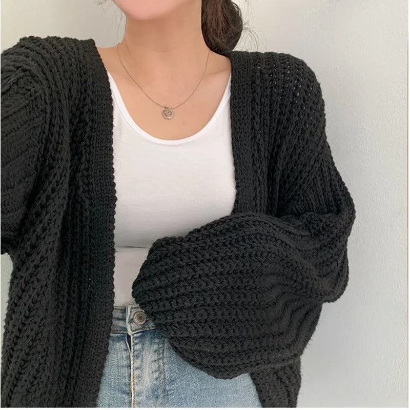Damesvest met vintage lantaarnmouwen