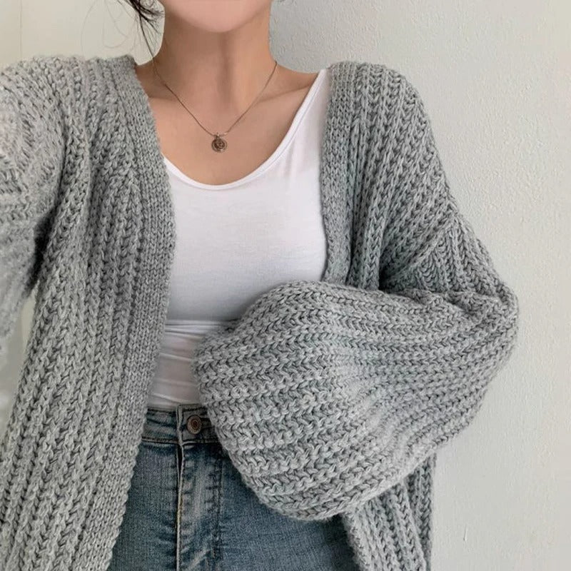 Damesvest met vintage lantaarnmouwen