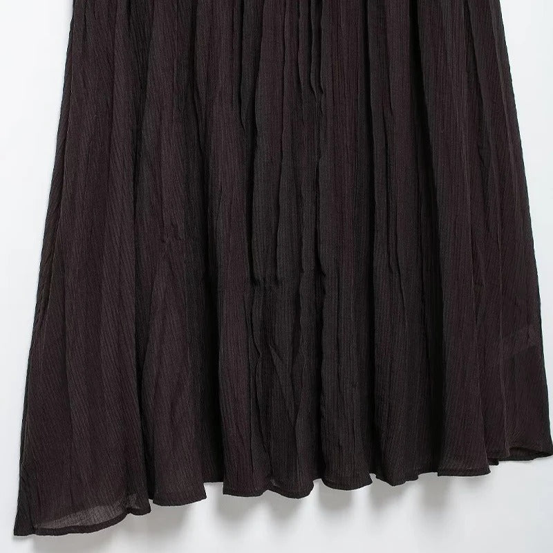 Dames Midirok met geplooide zijrits