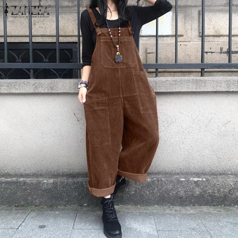 Corduroy jumpsuit voor dames