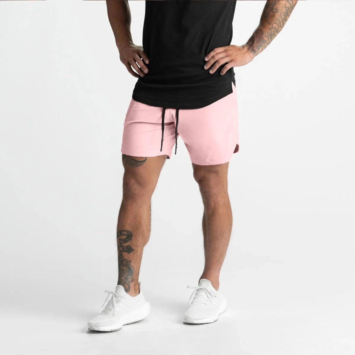 Snel drogende geweven sportshorts voor heren