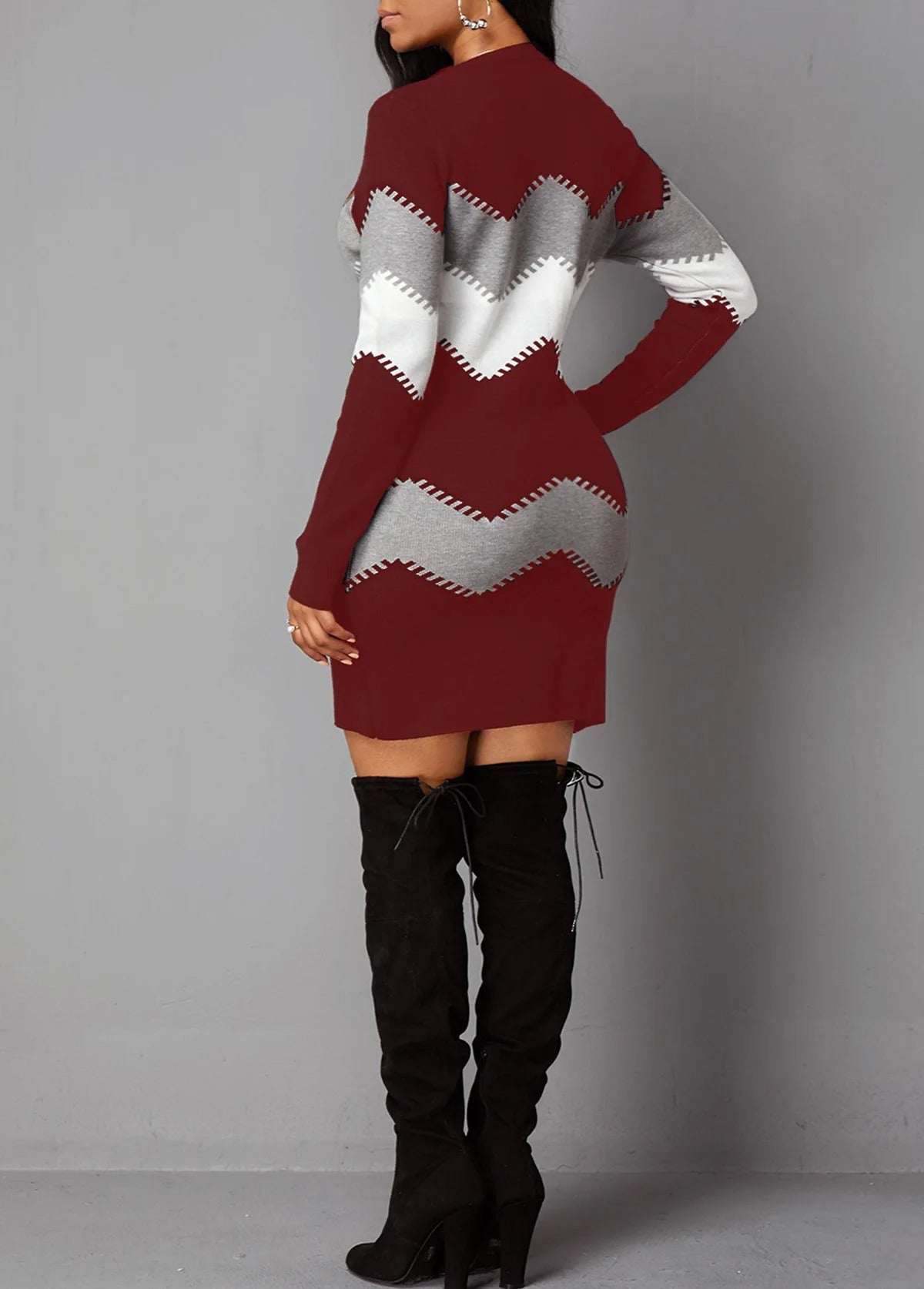 Vrouwen Vintage Strip Boho Jurk