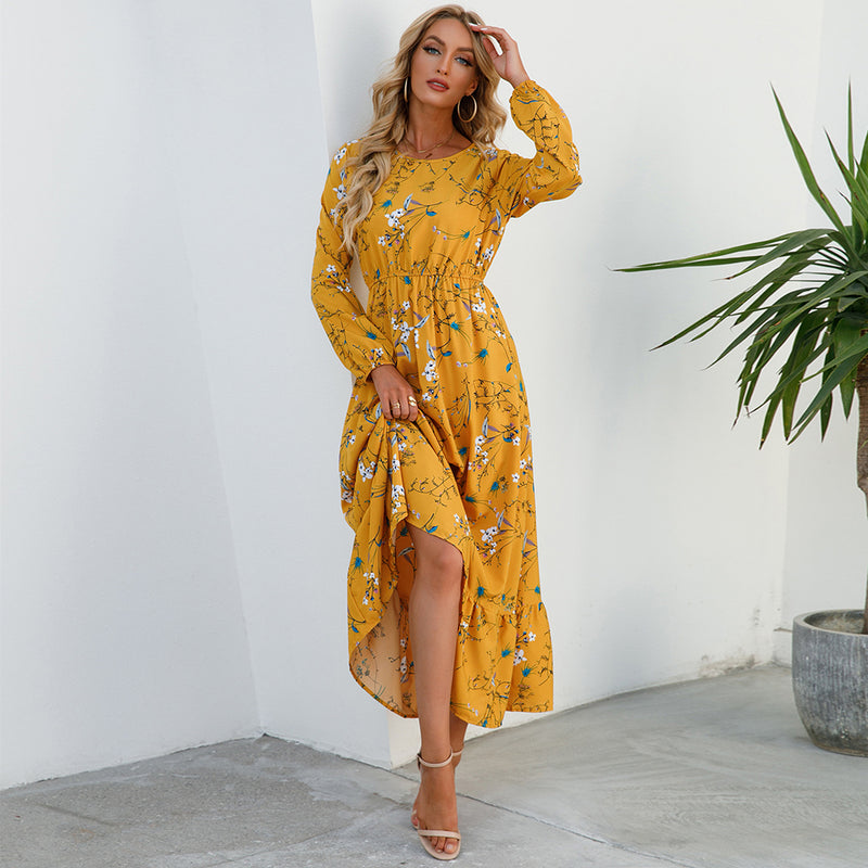 Bohemian chiffon maxi-jurk voor dames