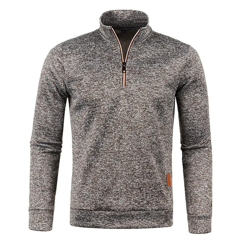 Heren Turtleneck Sweatshirt met halve rits