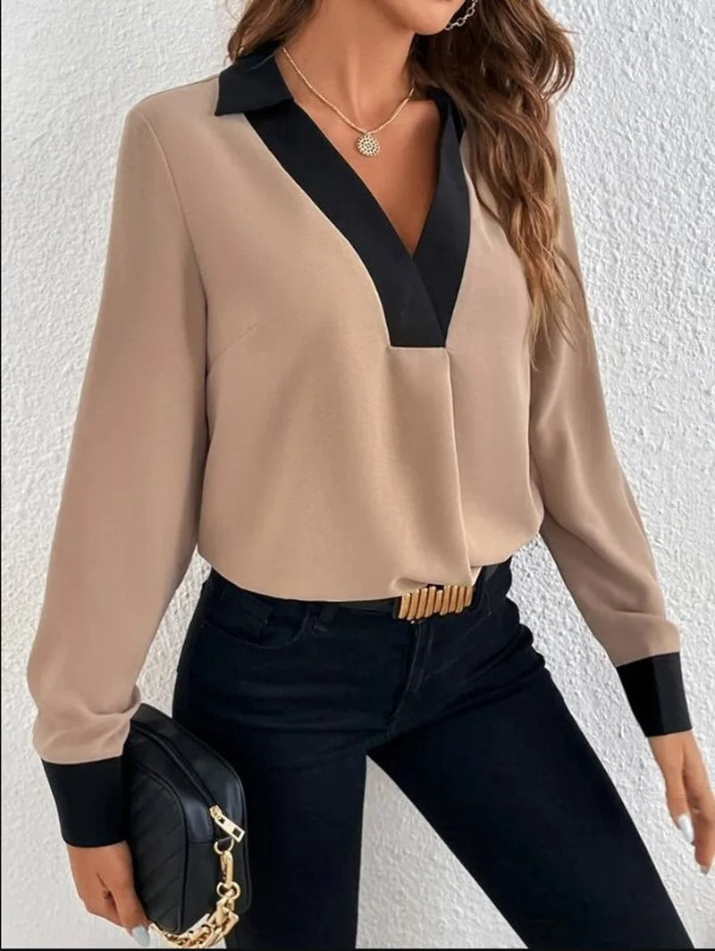 Kantoorblouse met lange mouwen voor dames