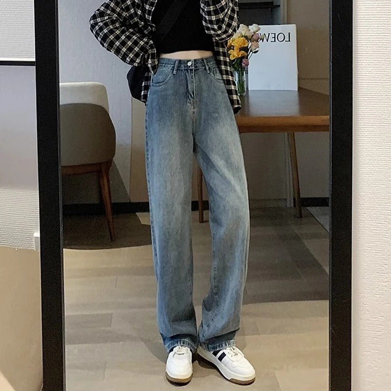 Vintage wijde jeans voor dames