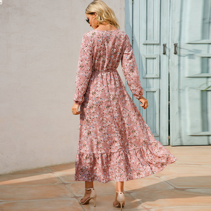 Bohemian chiffon maxi-jurk voor dames