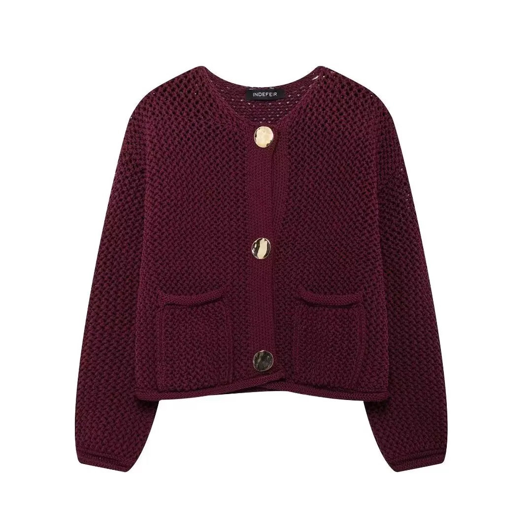 Dames Vintage Trui Cardigan