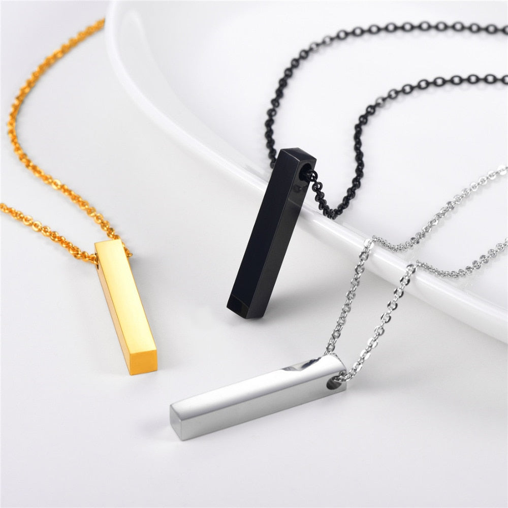 Minimalistische kubus ketting