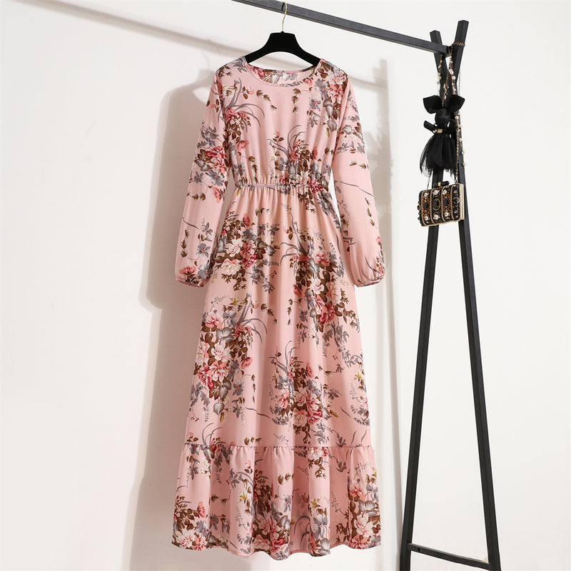 Bohemian chiffon maxi-jurk voor dames