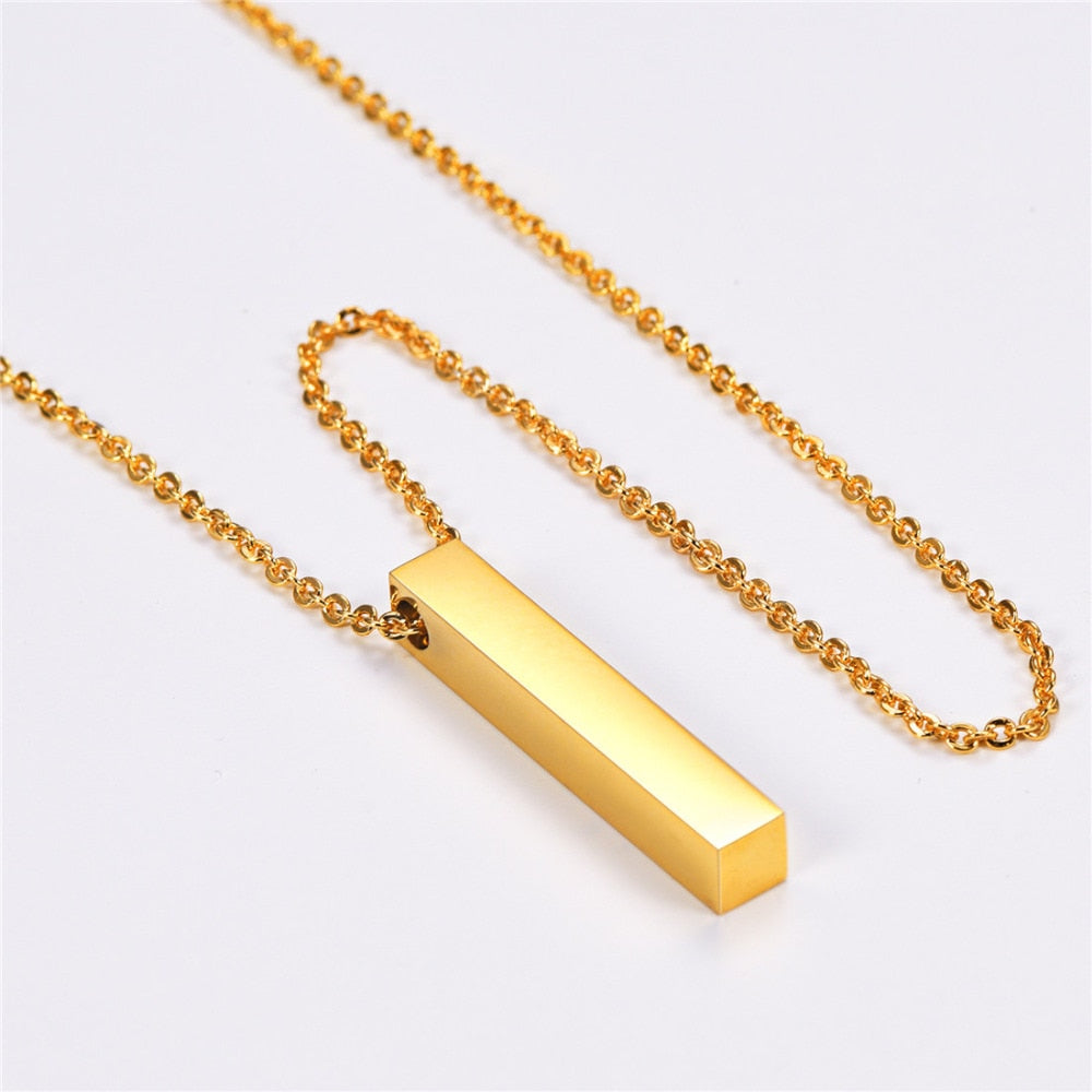 Minimalistische kubus ketting