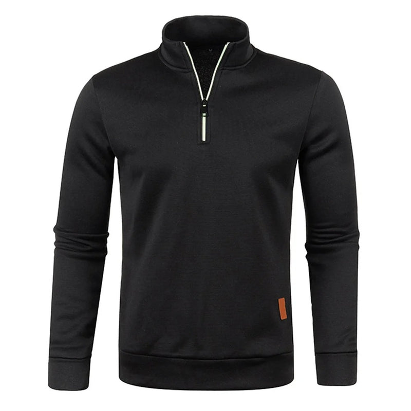 Heren Turtleneck Sweatshirt met halve rits