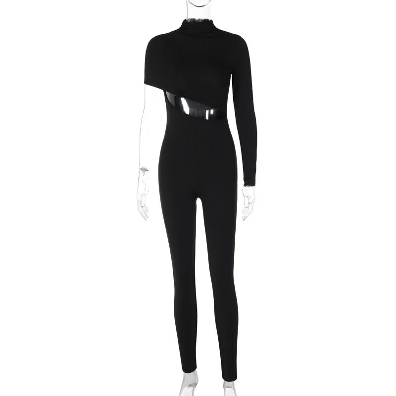 Jumpsuit met één schouder uitgesneden