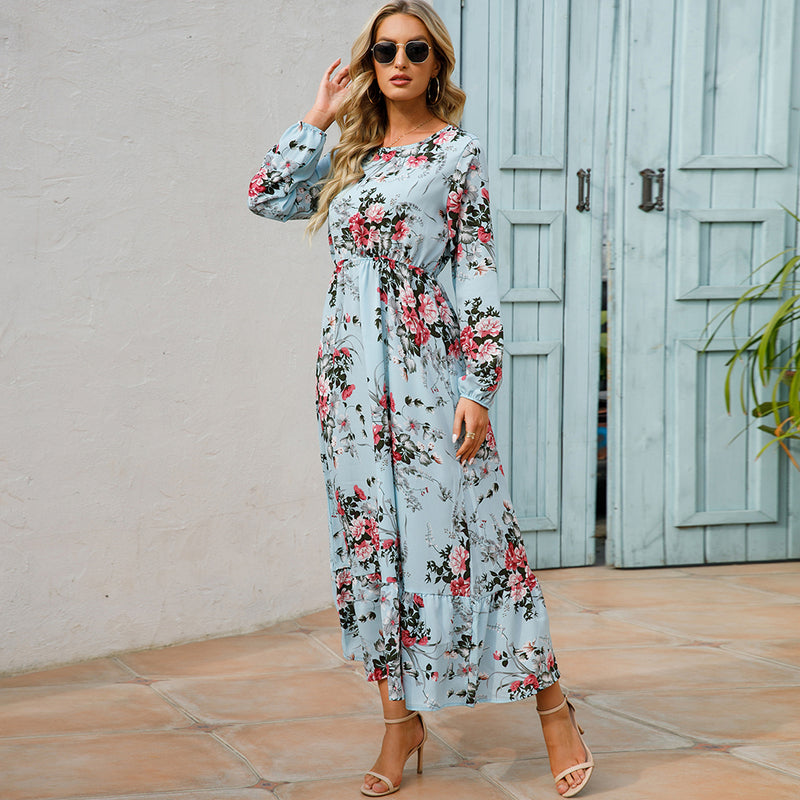 Bohemian chiffon maxi-jurk voor dames