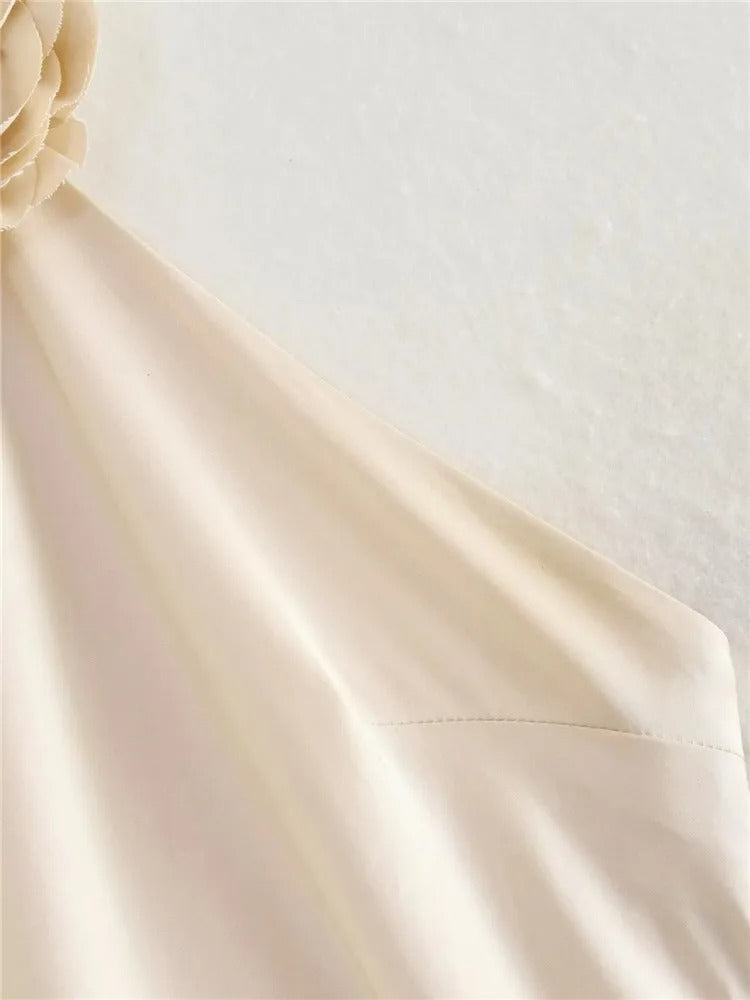 Dames off-shoulder halter lange jurk